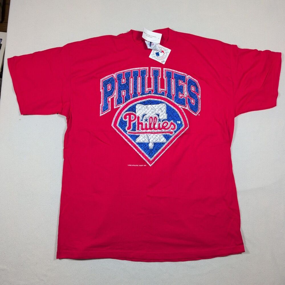 Vintage 1999 Logo Athletic Philadelphia Phillies Deadstock T-Shirt NWT Size XL